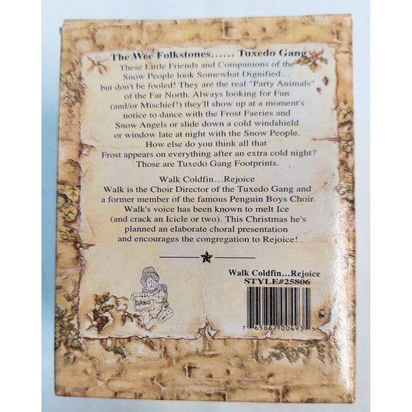 Coldfin Set of 3 Rejoice Peace Imagine Boyds Bears Figurines The Wee Folkstones - Picture 15 of 15